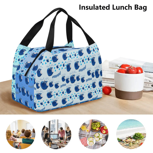 Apple Blue© Super Duty Easy Clean All Day Cool Portable Tote Lunch Bag In Color Pop Day Dream Breeze