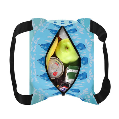 Pear Blue© Super Duty Easy Clean All Day Cool Portable Tote Lunch Bag In Color Pop Mountain River Blue