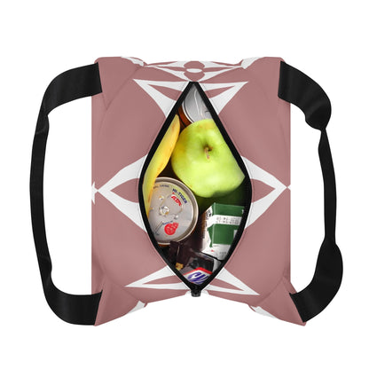 Exclusive LA© Luxturnal© Super Duty Easy Clean All Day Cool Portable Tote Lunch Bag In Blush Petal Posh