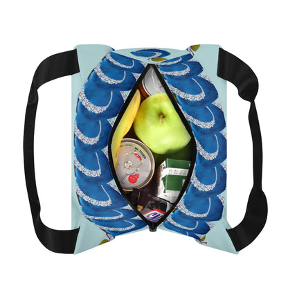 Apple Blue© Luxturnal© Limited Edition Super Duty Easy Clean All Day Cool Portable Tote Lunch Bag In Delightful Diamonds