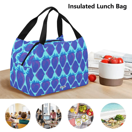 Concord Strawberry© Limited Edition Super Duty Easy Clean All Day Cool Portable Tote Lunch Bag In Miami Vice Beach Club