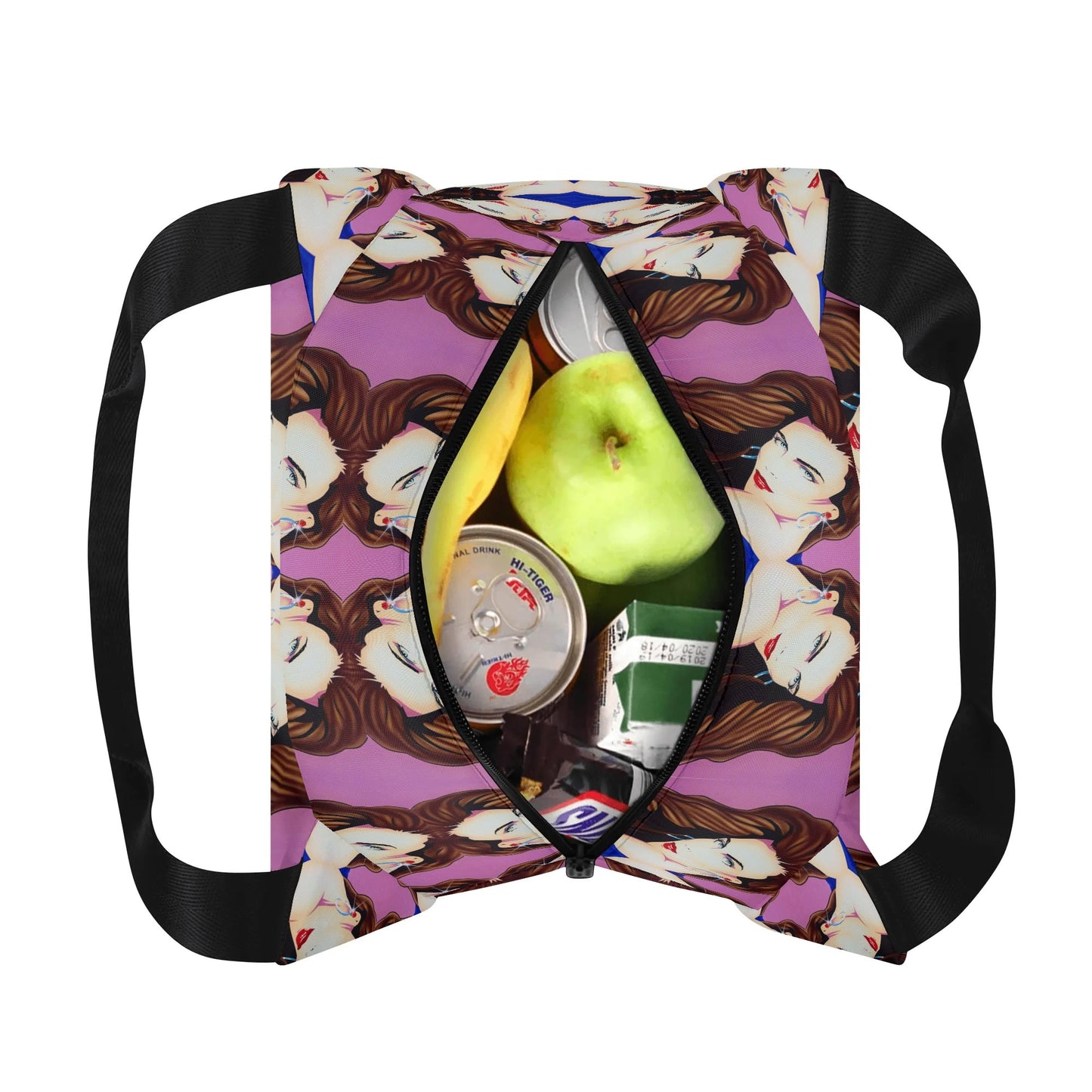 Lady Print© Limited Edition Super Duty Easy Clean All Day Cool Portable Tote Lunch Bag In Hollywood Star