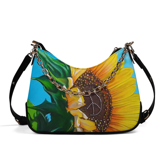 Sunflower Of Peace© Euro Soft PU Shoulder Bag With Chain Decoration