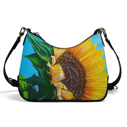 Sunflower Of Peace© Euro Soft PU Shoulder Bag With Chain Decoration