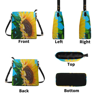 Sunflower Of Peace© Euro Soft PU Bucket Bag Shoulder Bag