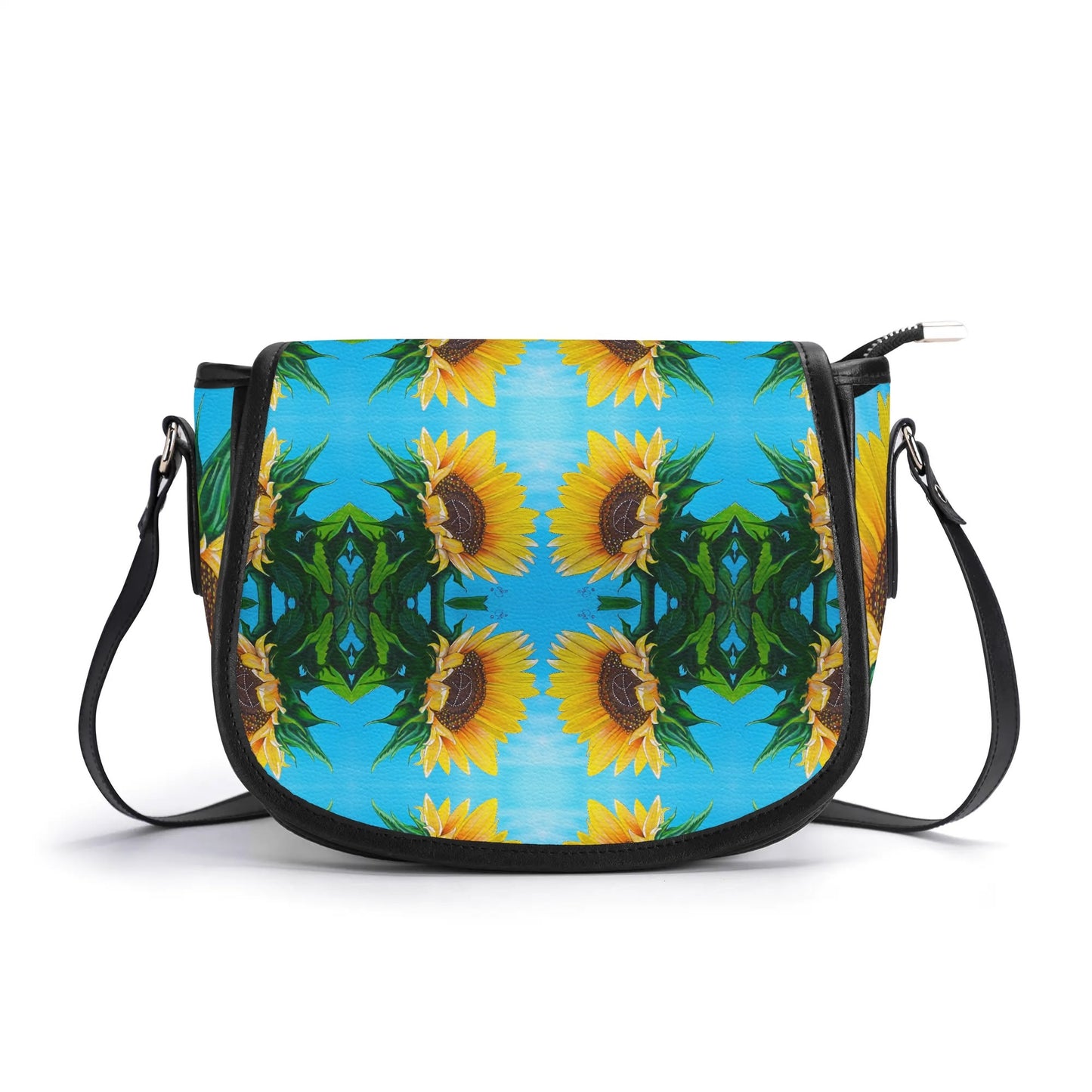 Sunflower Of Peace© Super Soft Easy Comfort PU Chain Shoulder Saddle Bag