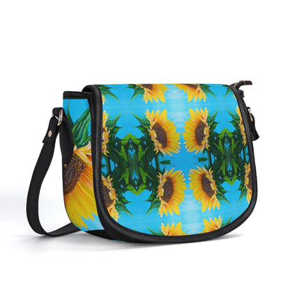 Sunflower Of Peace© Super Soft Easy Comfort PU Chain Shoulder Saddle Bag