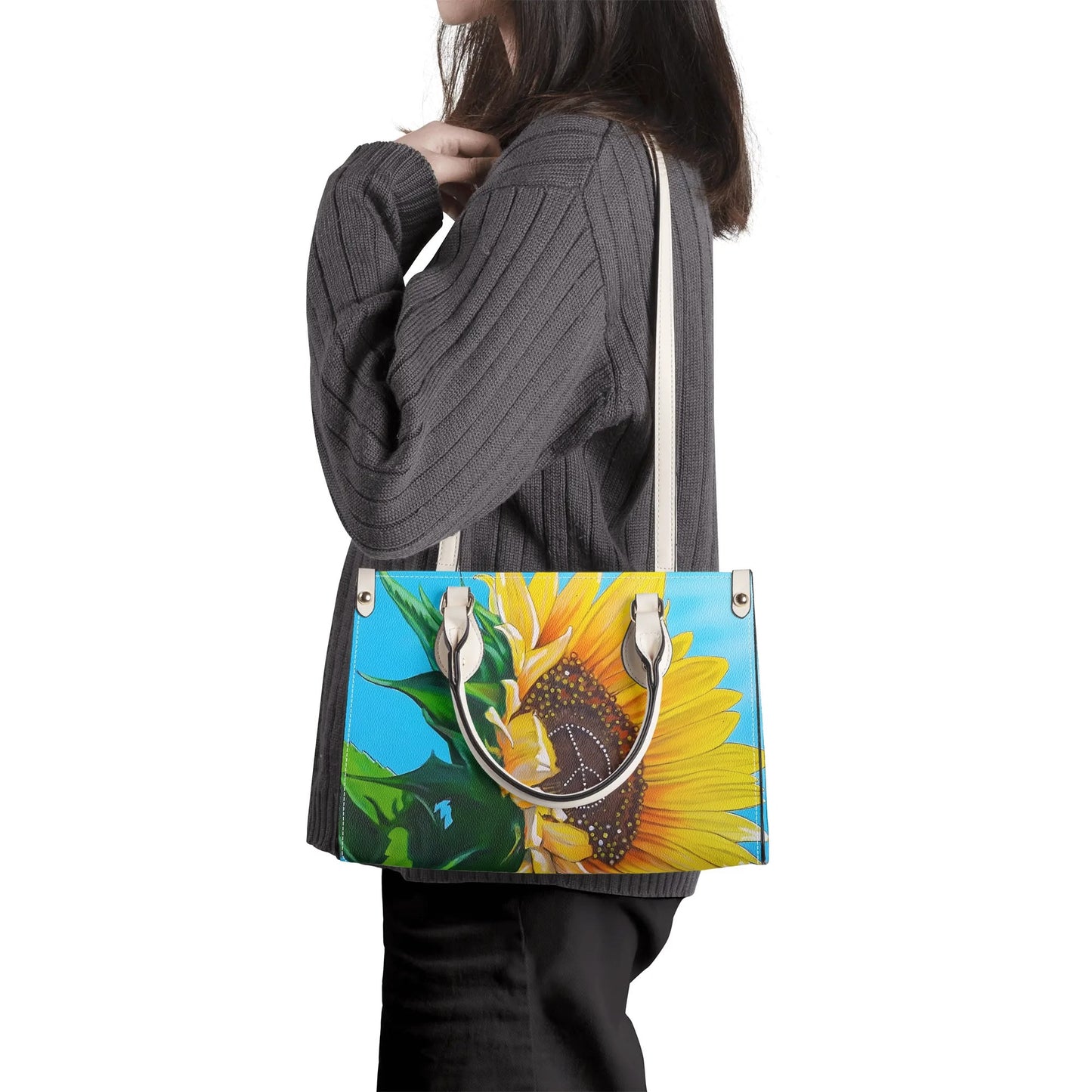 Sunflower Of Peace© Euro Soft Luxturnal© lLux PU Handbag With Shoulder Strap