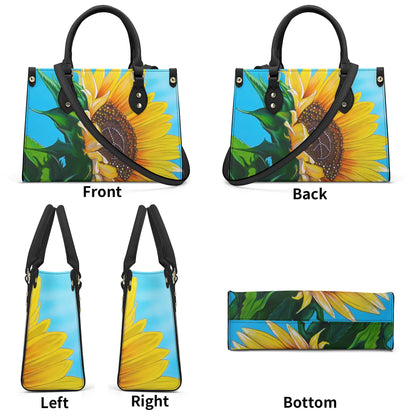 Sunflower Of Peace© Euro Soft Luxturnal© lLux PU Handbag With Shoulder Strap