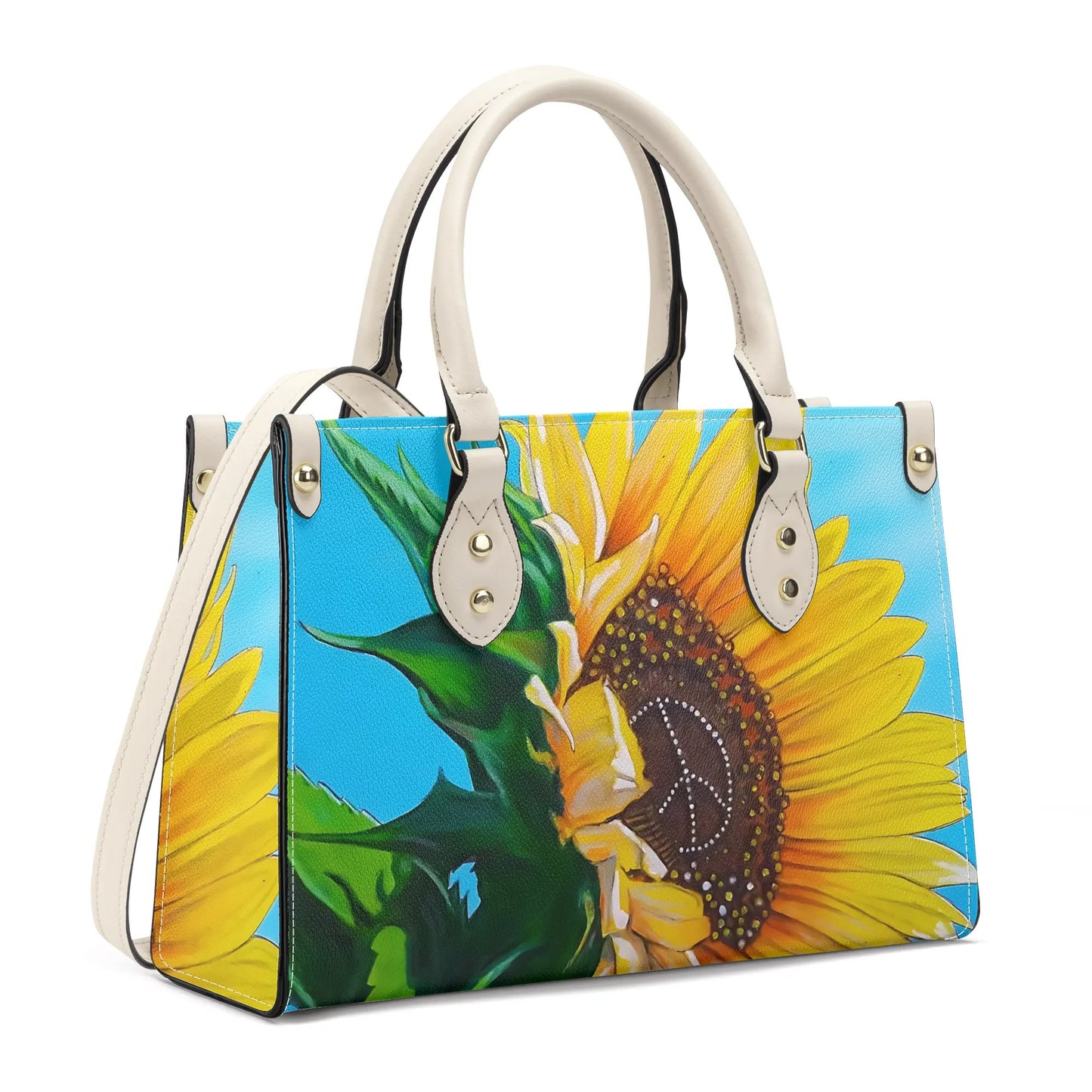 Sunflower Of Peace© Euro Soft Luxturnal© lLux PU Handbag With Shoulder Strap