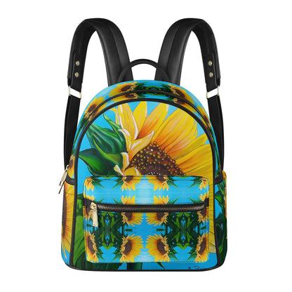 Sunflower Of Peace© Elite Lux Casual Euro Soft PU Leather Backpack