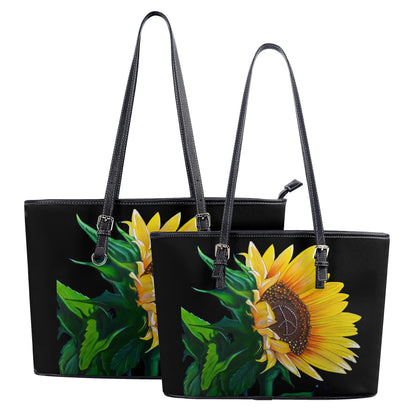 Sunflower Of Peace© Limited Edition Deluxe Euro Soft PU Leather Tote Bag In Goodnight Moon