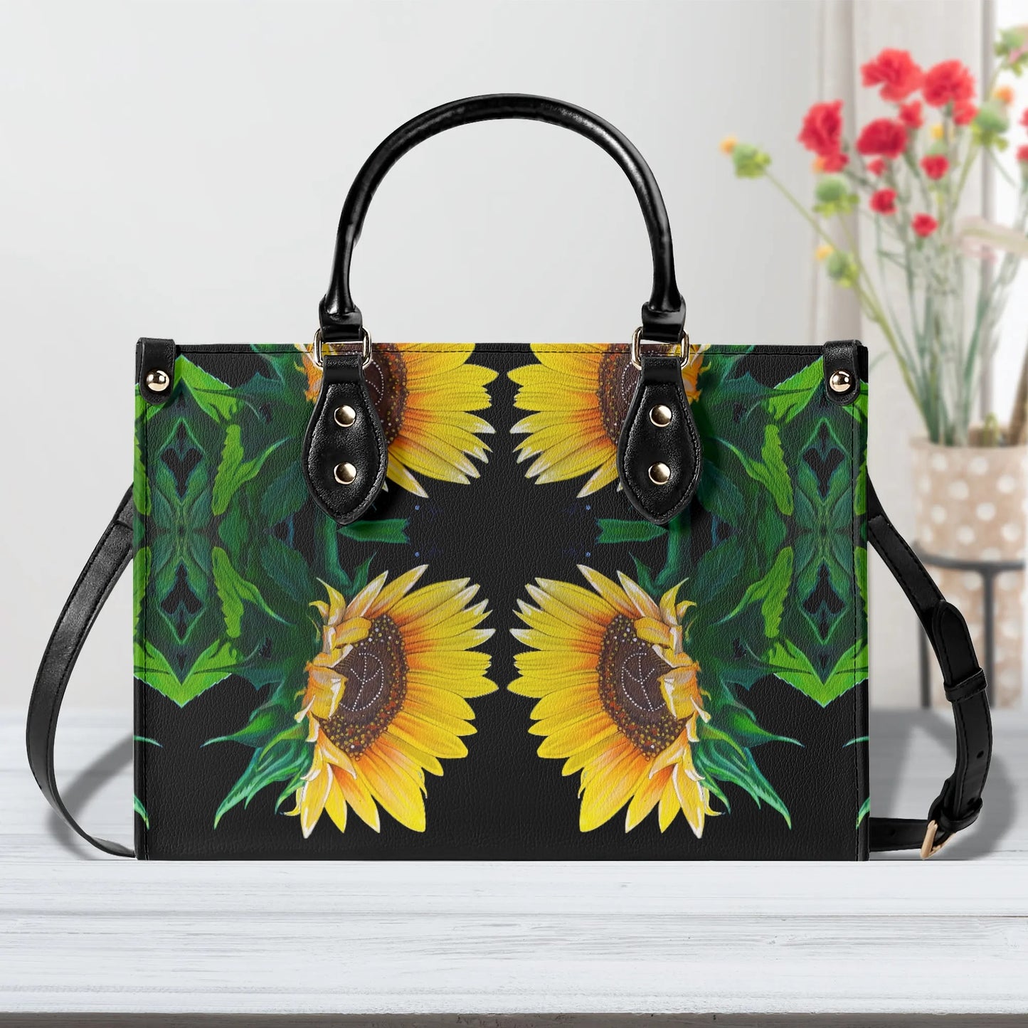 Sunflower Of Peace© Luxury Women Euro Soft PU Leather Handbag With Zip