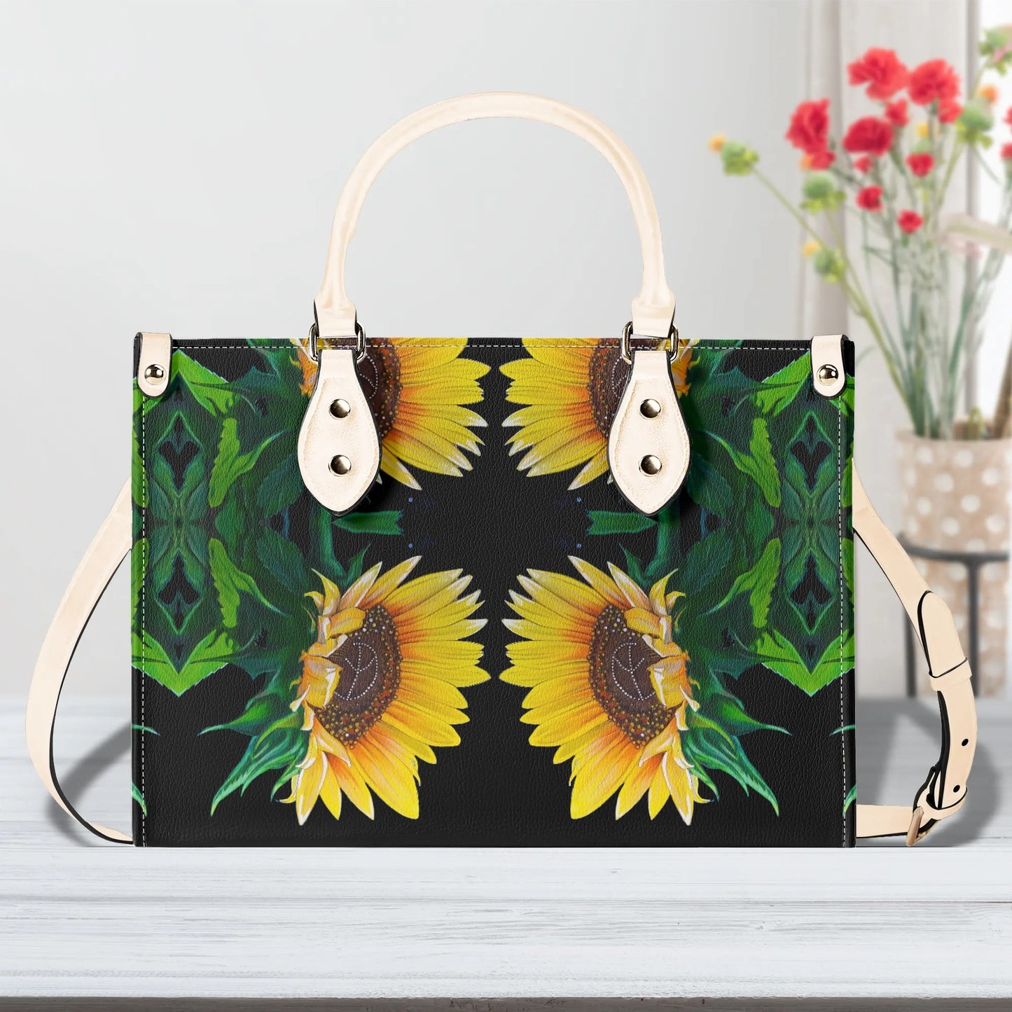 Sunflower Of Peace© Luxury Women Euro Soft PU Leather Handbag With Zip