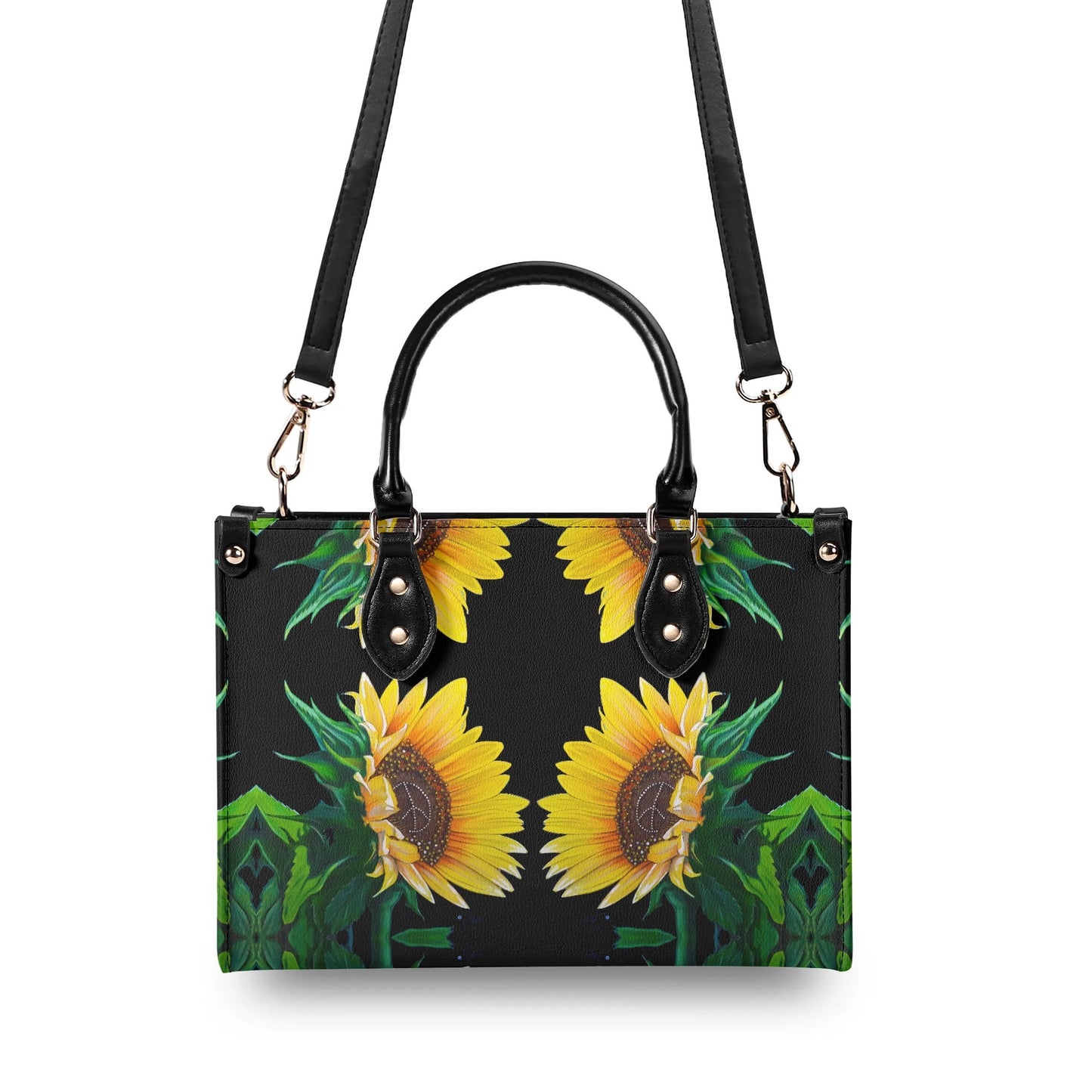 Sunflower Of Peace© Luxury Women Euro Soft PU Leather Handbag With Zip