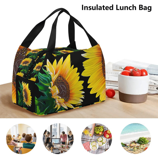 Sunflower Of Peace© Super Duty Easy Clean All Day Cool Portable Tote Lunch Bag