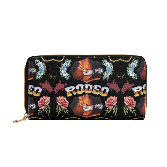 Rodeo© Country Western Euro Soft PU Leather Zipper Wallet