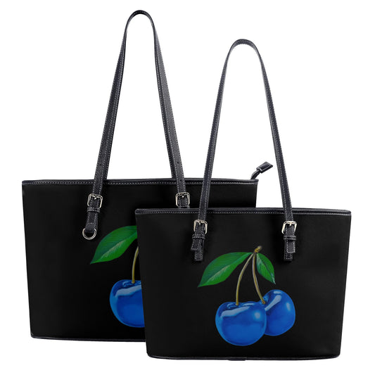 Blue Cherry© Euro Soft PU Leather Tote Bag