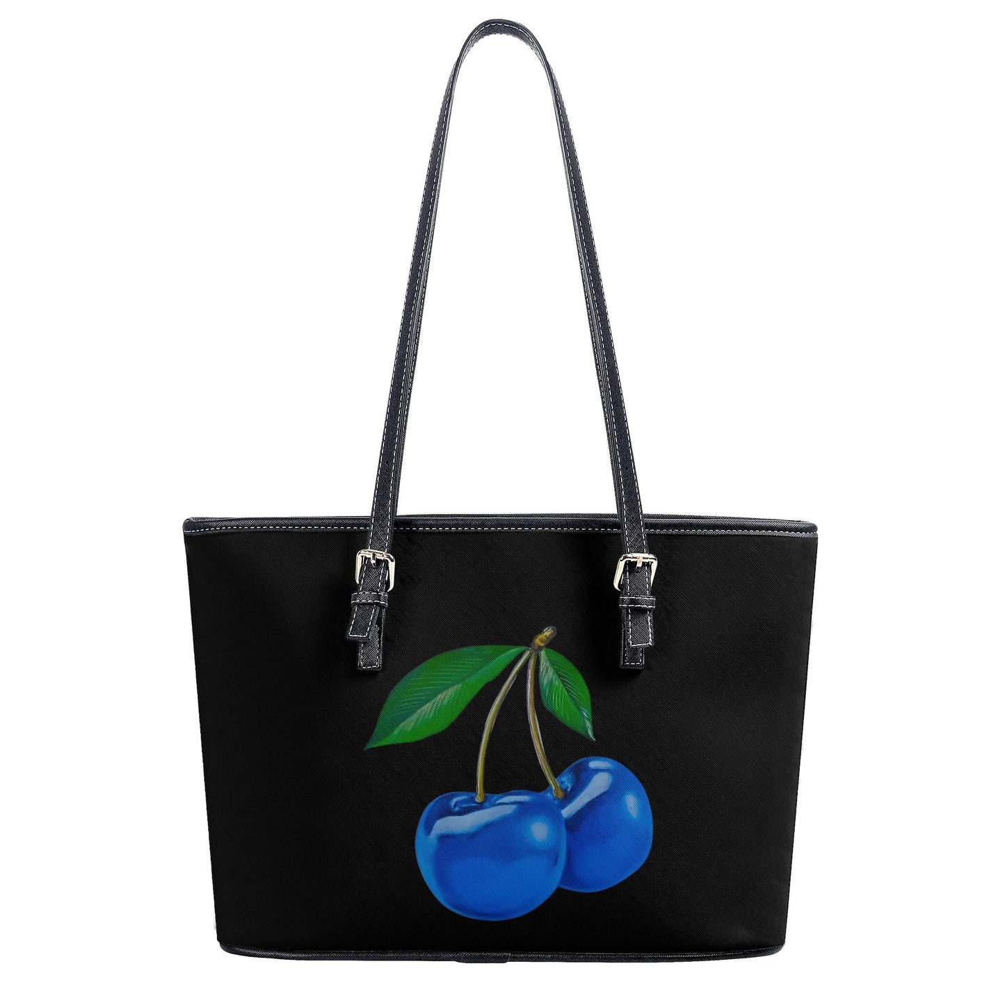 Blue Cherry© Euro Soft PU Leather Tote Bag