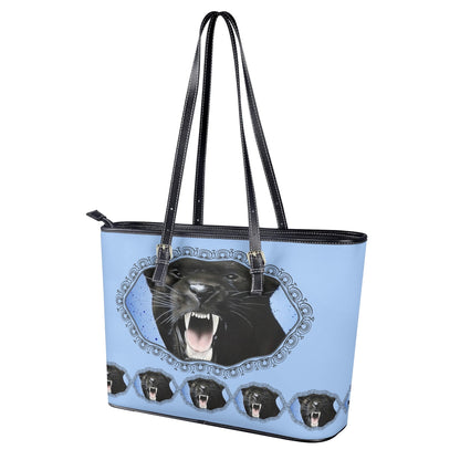 Panther Roar© Lux Euro Soft PU Leather Tote Bag In Havana Nights