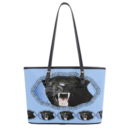 Panther Roar© Lux Euro Soft PU Leather Tote Bag In Havana Nights