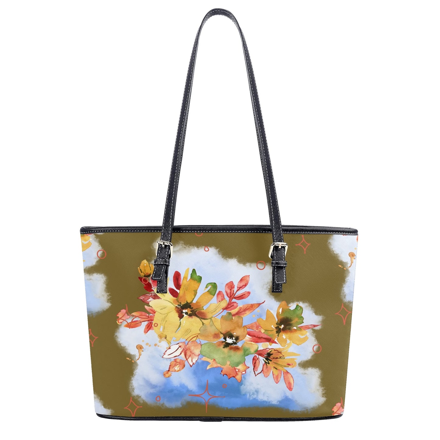 Fall Dream© The Iconic Collection© Luxturnal© Premier Leather Tote Bag In All The Leaves Are Brown