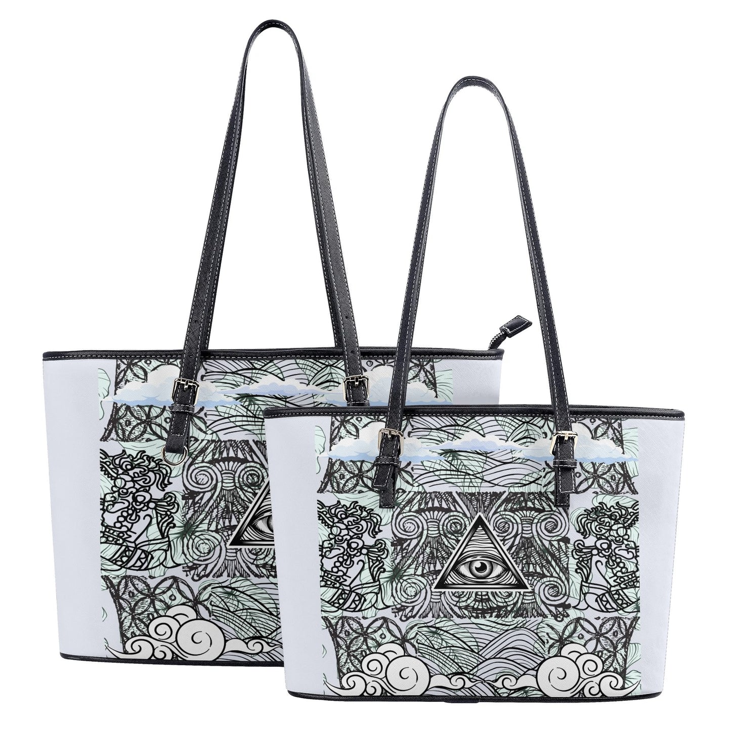 Eye Think© The Iconic Collection© Luxturnal© Premier Leather Tote Bag In Fresh Bay Shell