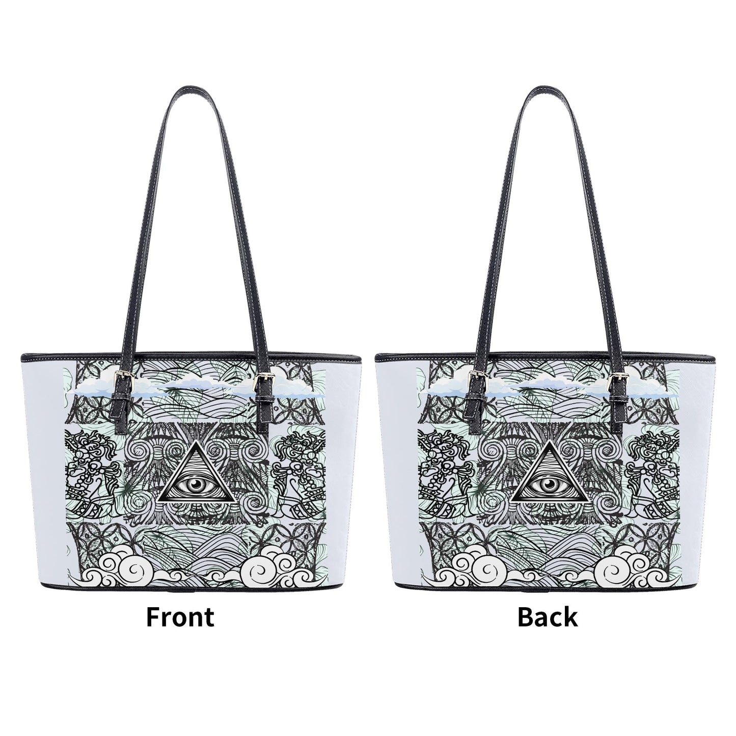 Eye Think© The Iconic Collection© Luxturnal© Premier Leather Tote Bag In Fresh Bay Shell