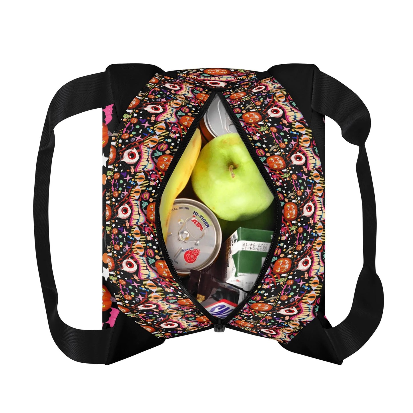 Pumpkin Carnival© Limited Edition Luxturnal© Super Duty Easy Clean All Day Cool Portable Tote Lunch Bag In Scary Sandwich