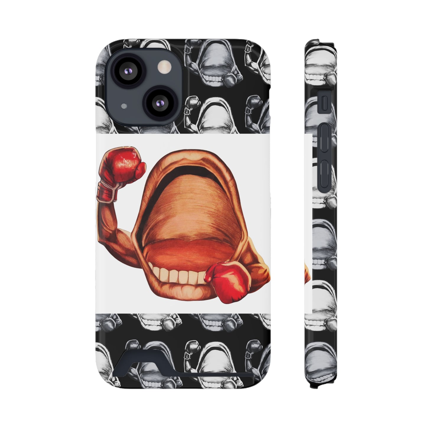 Power Punch© Limited Edition Slim Lightweight DuraFlex© Safe Impact Resistant Phone Case With Card Holder Compatible with iPhone 13, and Samsung Galaxy S21, S22 models