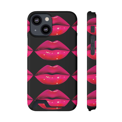 Lip Drip© Limited Edition Slim Lightweight DuraFlex© Safe Impact Resistant Phone Case With Card Holder Compatible with iPhone 13, and Samsung Galaxy S21, S22 models