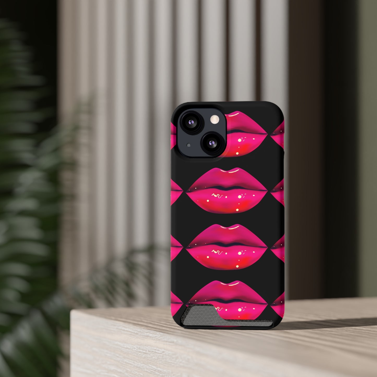 Lip Drip© Limited Edition Slim Lightweight DuraFlex© Safe Impact Resistant Phone Case With Card Holder Compatible with iPhone 13, and Samsung Galaxy S21, S22 models