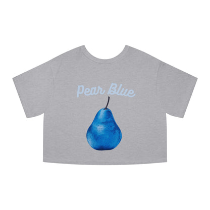 Pear Blue© Deluxe Premium 100% Cotton Champion Women's Heritage Super Soft Town And Country Cropped T-Shirt