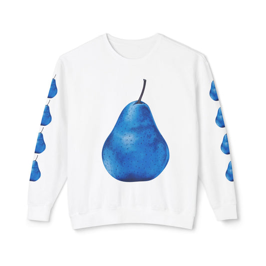 Pear Blue© Deluxe American Made Comfort Relaxed Premium Cotton Lightweight Crewneck Sweatshirt Unisex