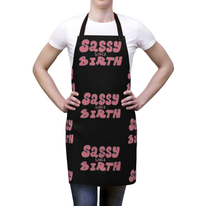 Sassy Since Birth© Super Deluxe Apron Unisex in Midnight