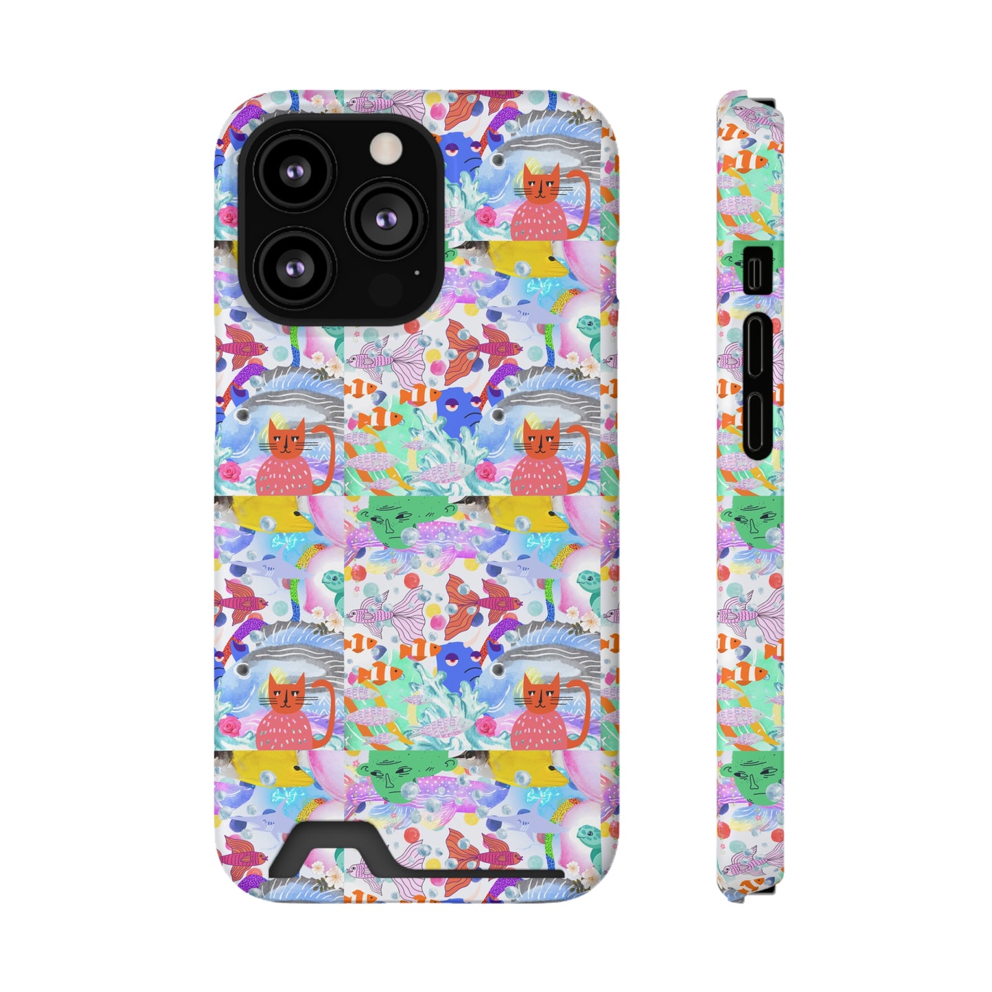 Ocean Dream© Limited Edition Slim Lightweight DuraFlex© Safe Impact Resistant Phone Case With Card Holder Compatible with iPhone 13, and Samsung Galaxy S21, S22 models