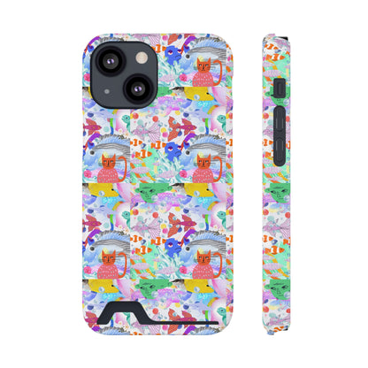 Ocean Dream© Limited Edition Slim Lightweight DuraFlex© Safe Impact Resistant Phone Case With Card Holder Compatible with iPhone 13, and Samsung Galaxy S21, S22 models