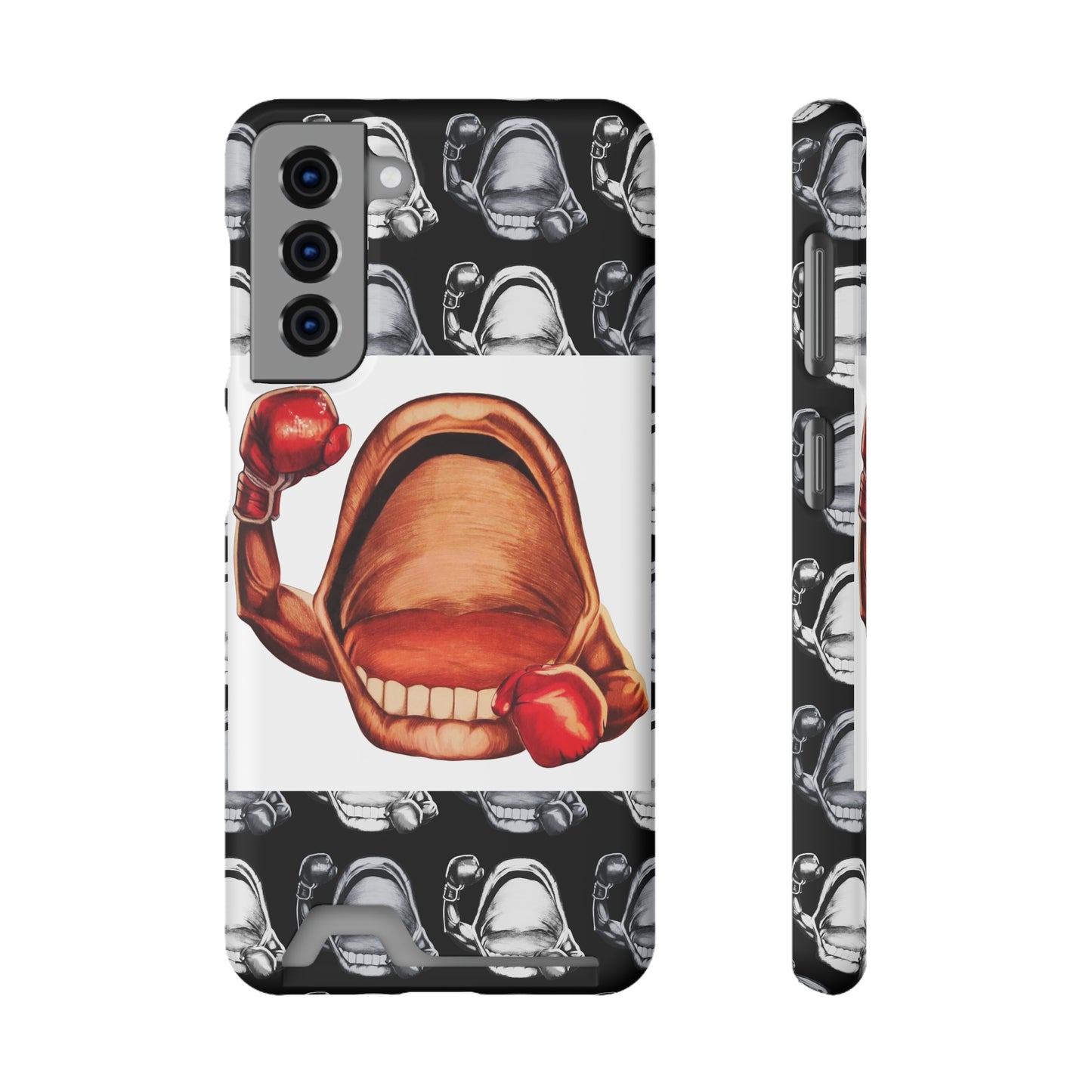 Power Punch© Limited Edition Slim Lightweight DuraFlex© Safe Impact Resistant Phone Case With Card Holder Compatible with iPhone 13, and Samsung Galaxy S21, S22 models