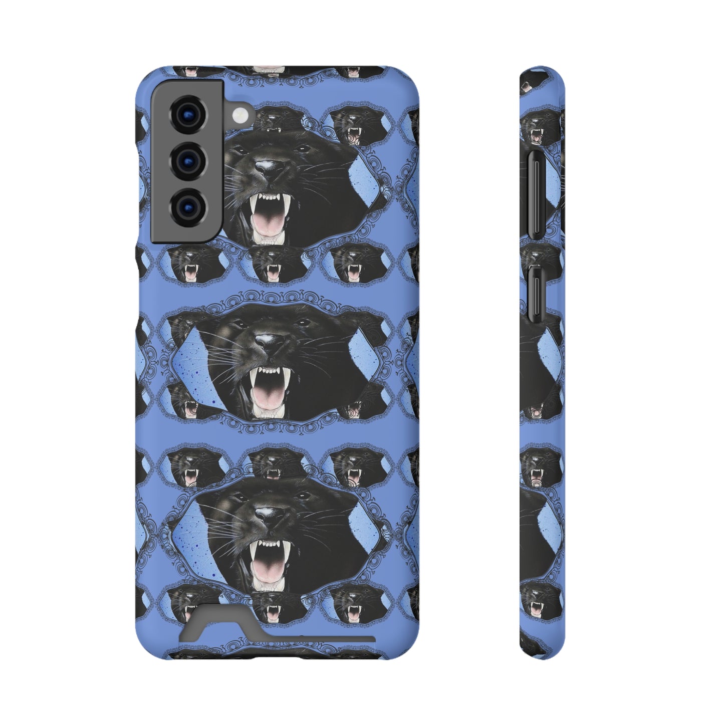 Panther Roar© Limited Edition Slim Lightweight DuraFlex© Safe Impact Resistant Phone Case With Card Holder Compatible with iPhone 13, and Samsung Galaxy S21, S22 models