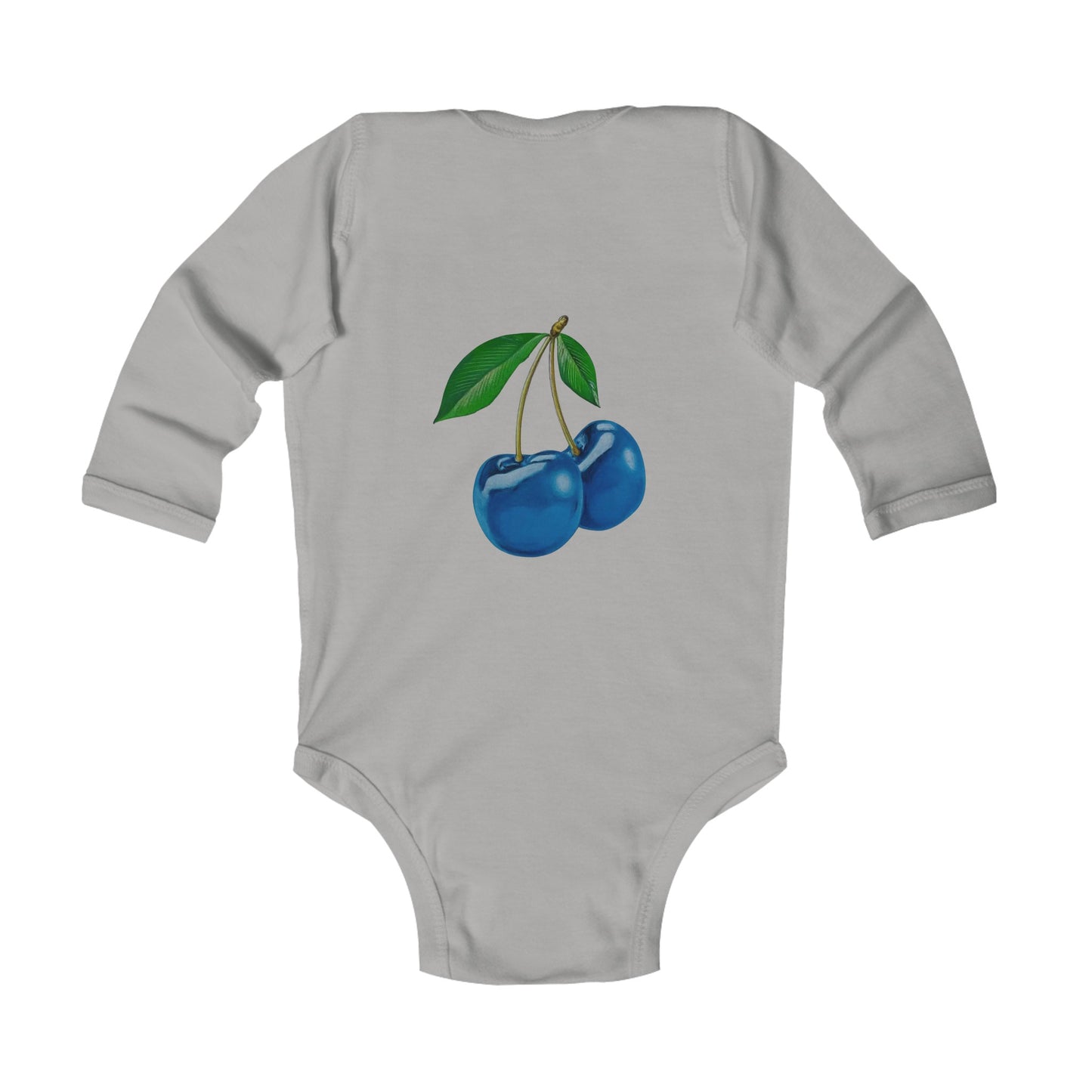 Blue Cherry© Super Soft Infant Long Sleeve Bodysuit 100% Deluxe Premium Cotton From American Boutique