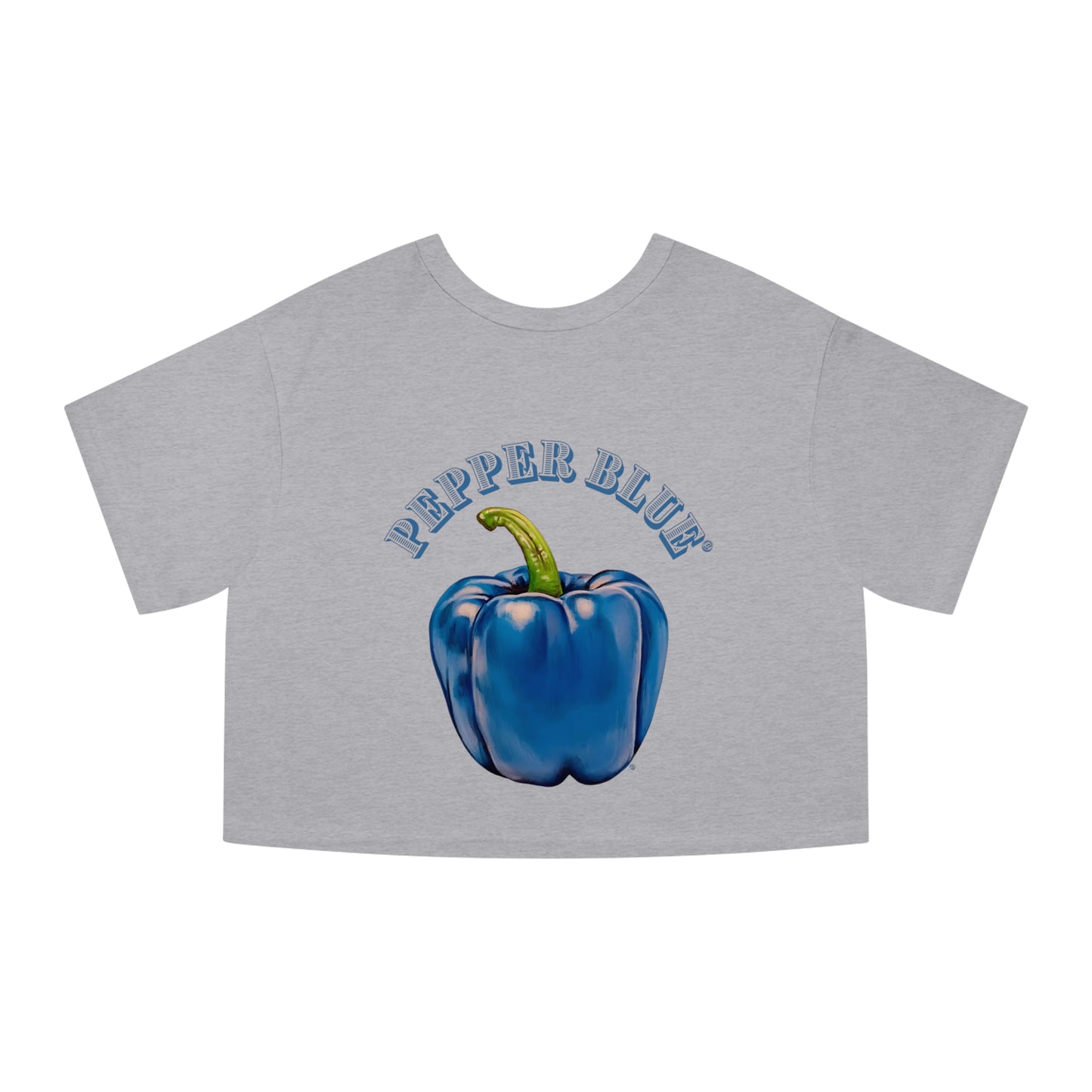 Pepper Blue© Deluxe Premium 100% Cotton Champion Women's Heritage Super Soft Town And Country Cropped T-Shirt