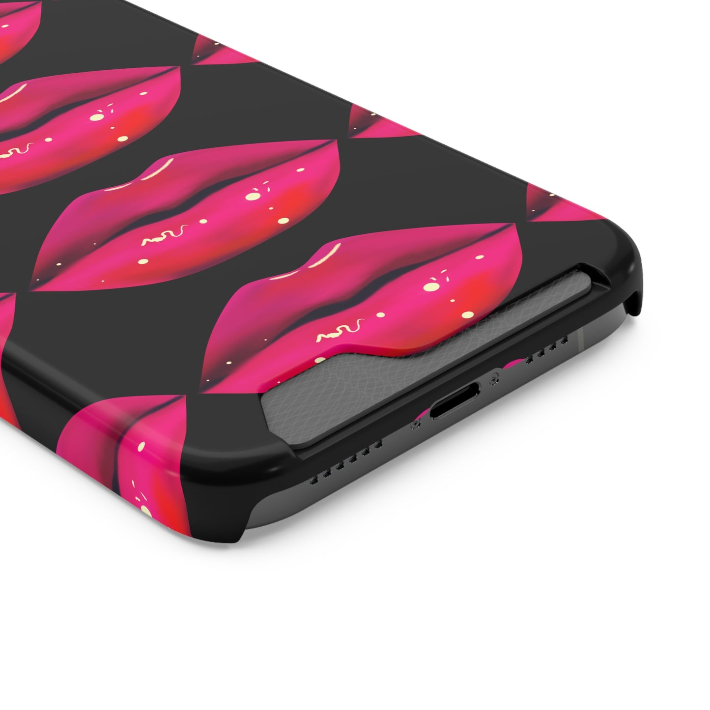 Lip Drip© Limited Edition Slim Lightweight DuraFlex© Safe Impact Resistant Phone Case With Card Holder Compatible with iPhone 13, and Samsung Galaxy S21, S22 models