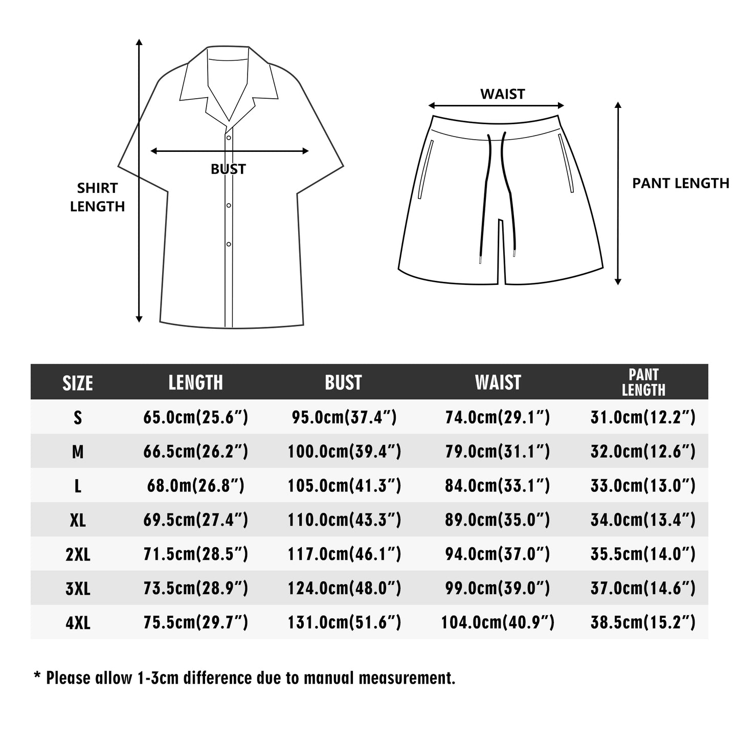 Luxturnal Ocean Dream© Mens Regular Fit Hawaiian Short Sleeve Shirt and Shorts Set