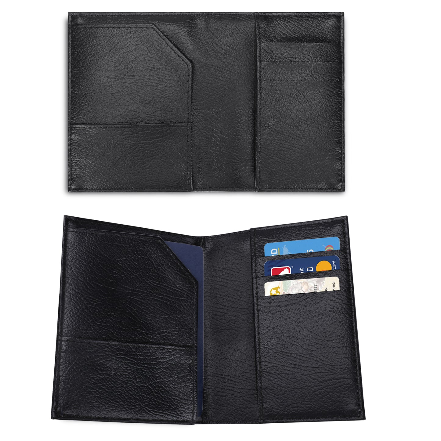 Blue Cherry© International Set Jet Business Name ID Card Holder Premier Deluxe Traveler Leather Passport Case