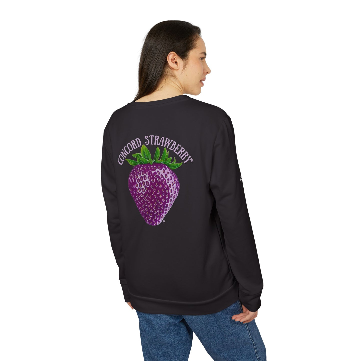 Concord Strawberry© Luxturnal© Adidas® Unisex Super Soft Deluxe Cozy Fleece Crewneck Sweatshirt