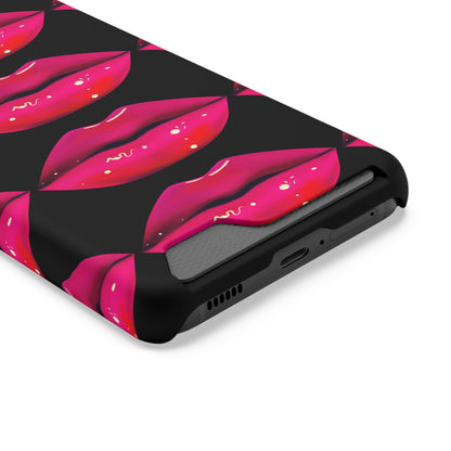 Lip Drip© Limited Edition Slim Lightweight DuraFlex© Safe Impact Resistant Phone Case With Card Holder Compatible with iPhone 13, and Samsung Galaxy S21, S22 models