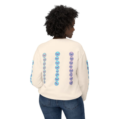 Posh Pearls© Deluxe American Made Comfort Relaxed Premium Cotton Lightweight Crewneck Sweatshirt Unisex