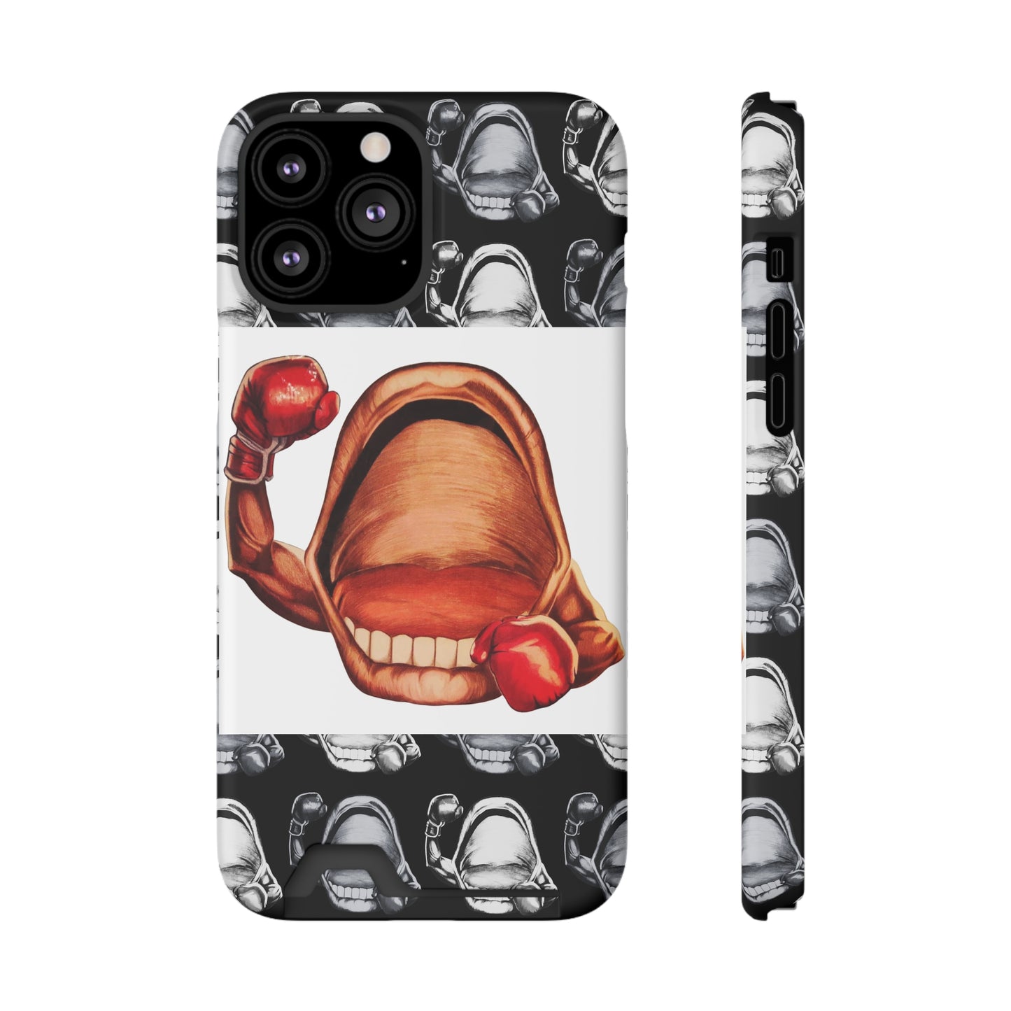 Power Punch© Limited Edition Slim Lightweight DuraFlex© Safe Impact Resistant Phone Case With Card Holder Compatible with iPhone 13, and Samsung Galaxy S21, S22 models