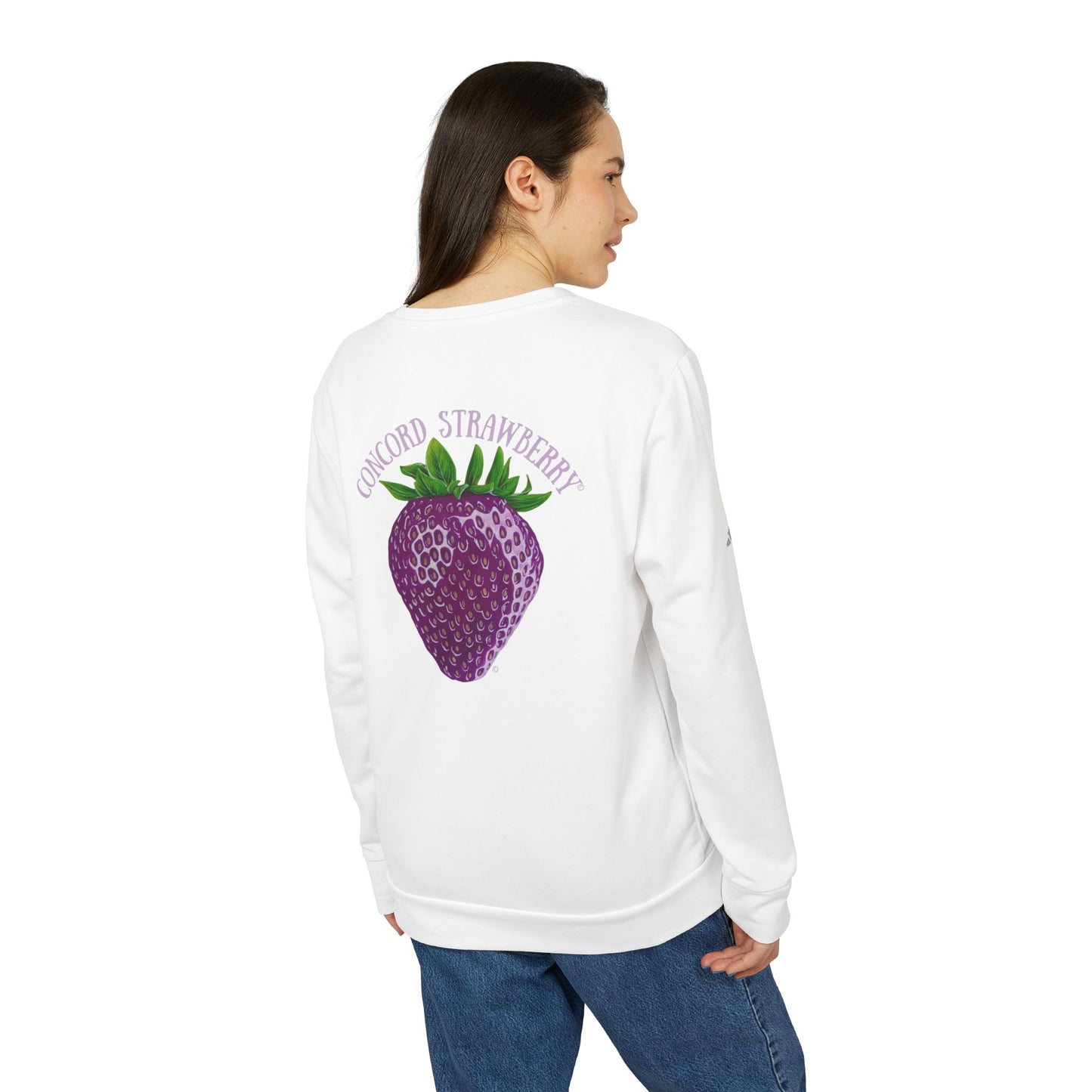 Concord Strawberry© Luxturnal© Adidas® Unisex Super Soft Deluxe Cozy Fleece Crewneck Sweatshirt