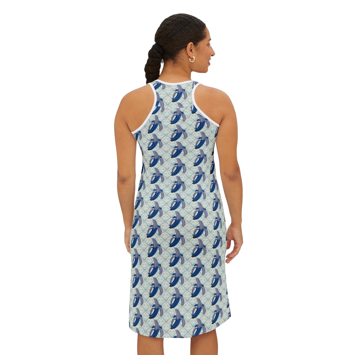 Banana Blue© Women's Deluxe All Day Super Soft Comfort Active Flex Easy Care Racerback Dress In Walk In The Park